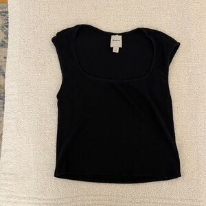 Maeve Black Short Sleeve Top